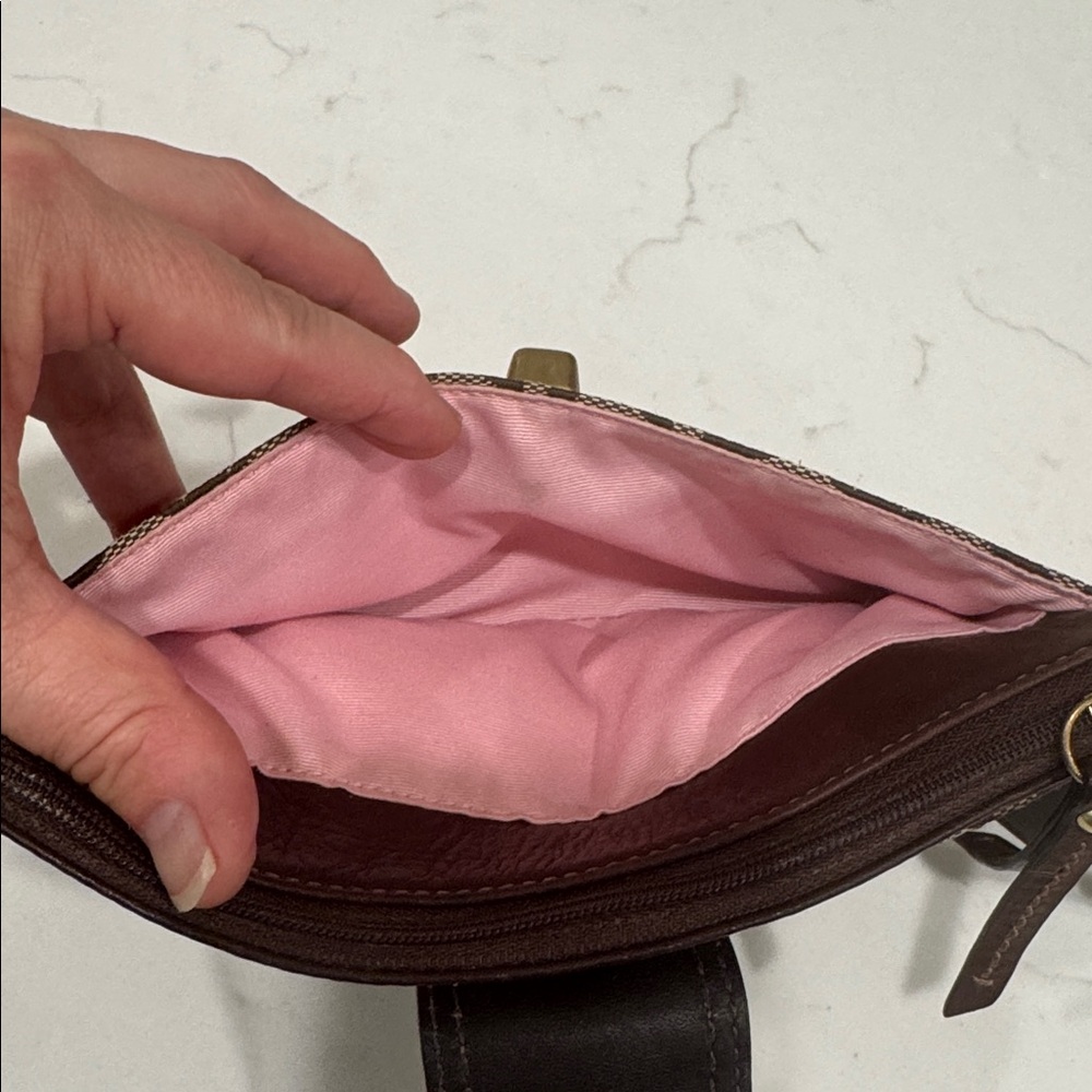 Coach Signature Canvas & Leather Clutch - Picture 10 of 15